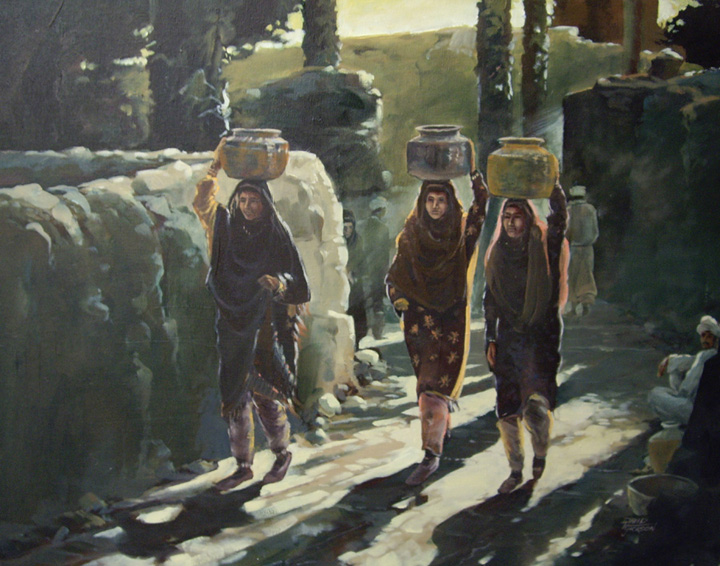 Sisters, 22 x 28 oil