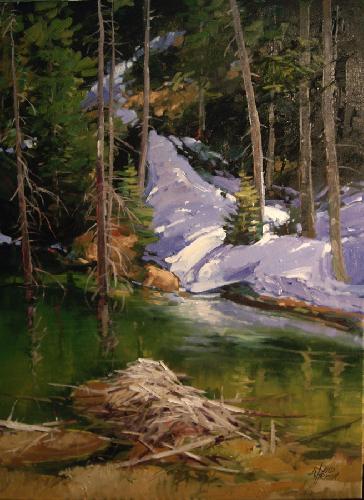 last-snow-bank-40x30-david-jackson