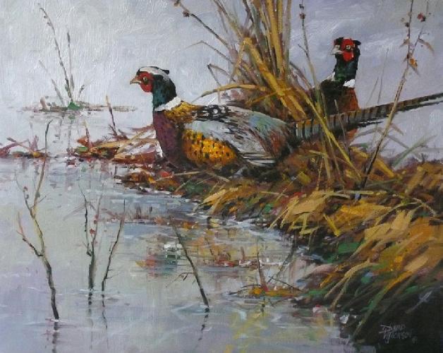 ringneck-buddies-24x30-david-jackson