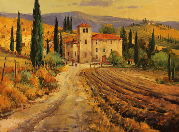Fall Fields of Tuscany, 30 x 40 oil