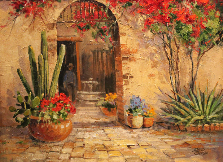 Garden Gate, 18 x 24 oil