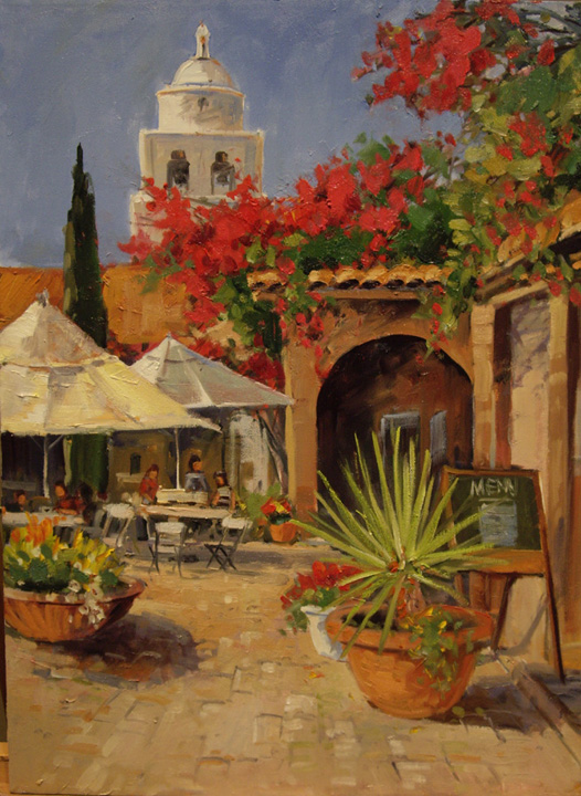 General Store Plaza, 24 x 18 oil
