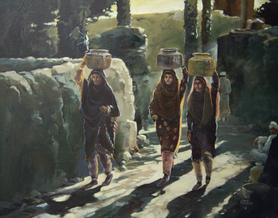 Sisters, 22 x 28 oil
