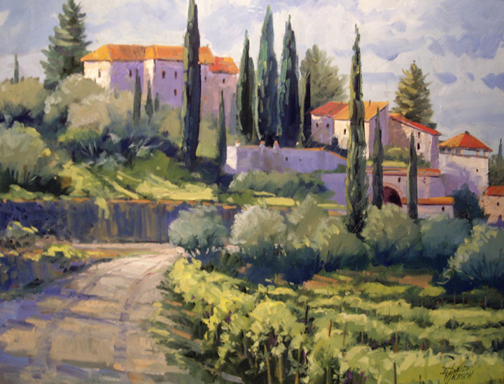 Villa Road, 24x30 oil