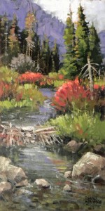 Beaver Ponds, 15 x 9 oil, $1400